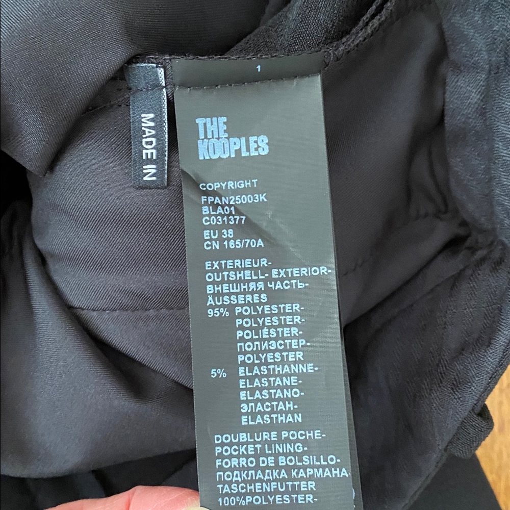 NWT The Kooples Vestaire Carry-Over Black Pants - Picture 11 of 13
